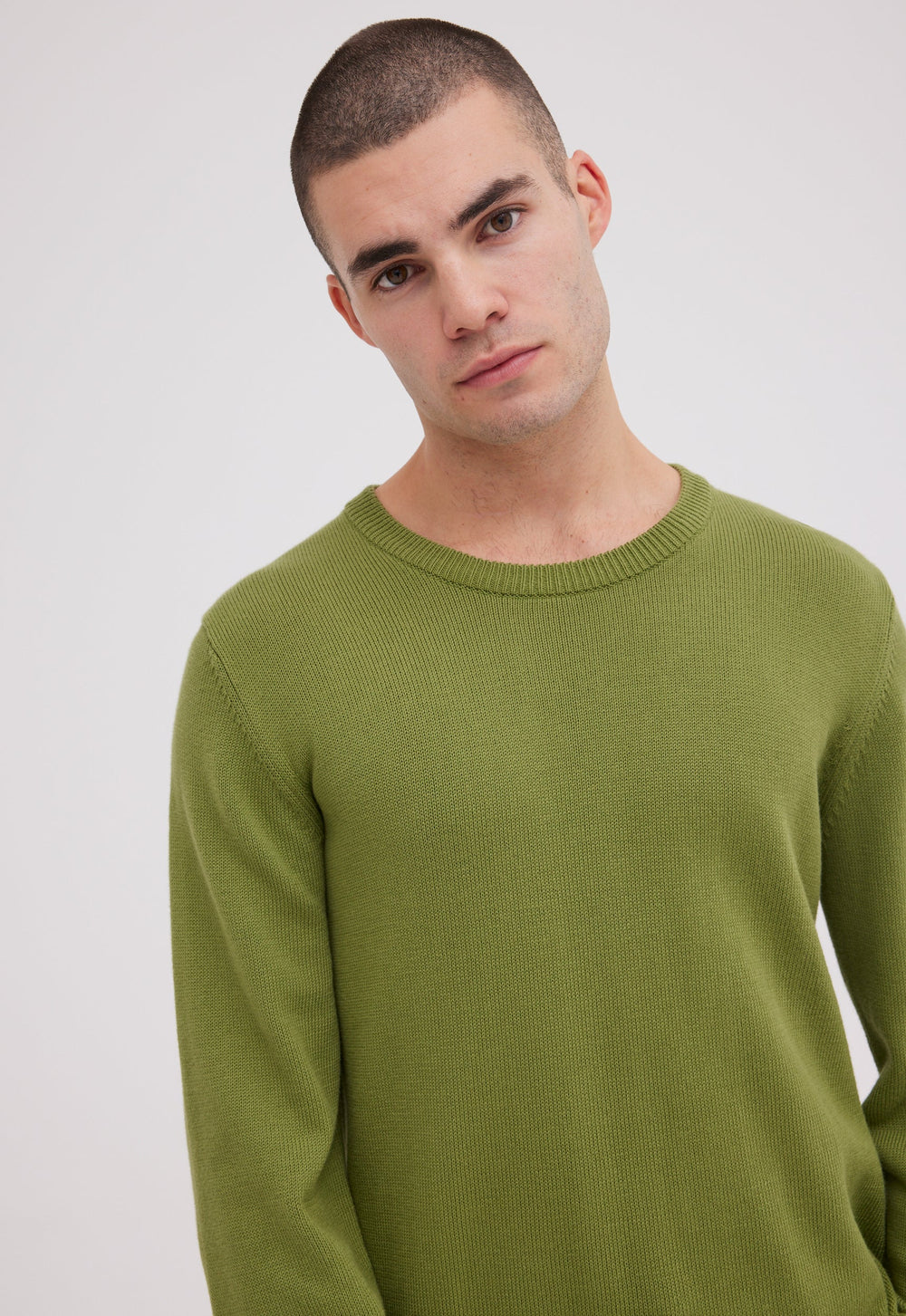 Jac+Jack Chrome Organic Cotton Sweater - Pine Needle Green